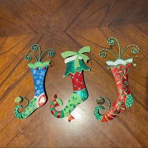 Christmas on the Strand Whimsical Elf Metal Ornaments
